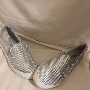 Loeffler Randall silver Mazzy loafers